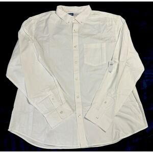 Old Navy Men’s White Button Down Long Sleeve Shirt Size XXL
